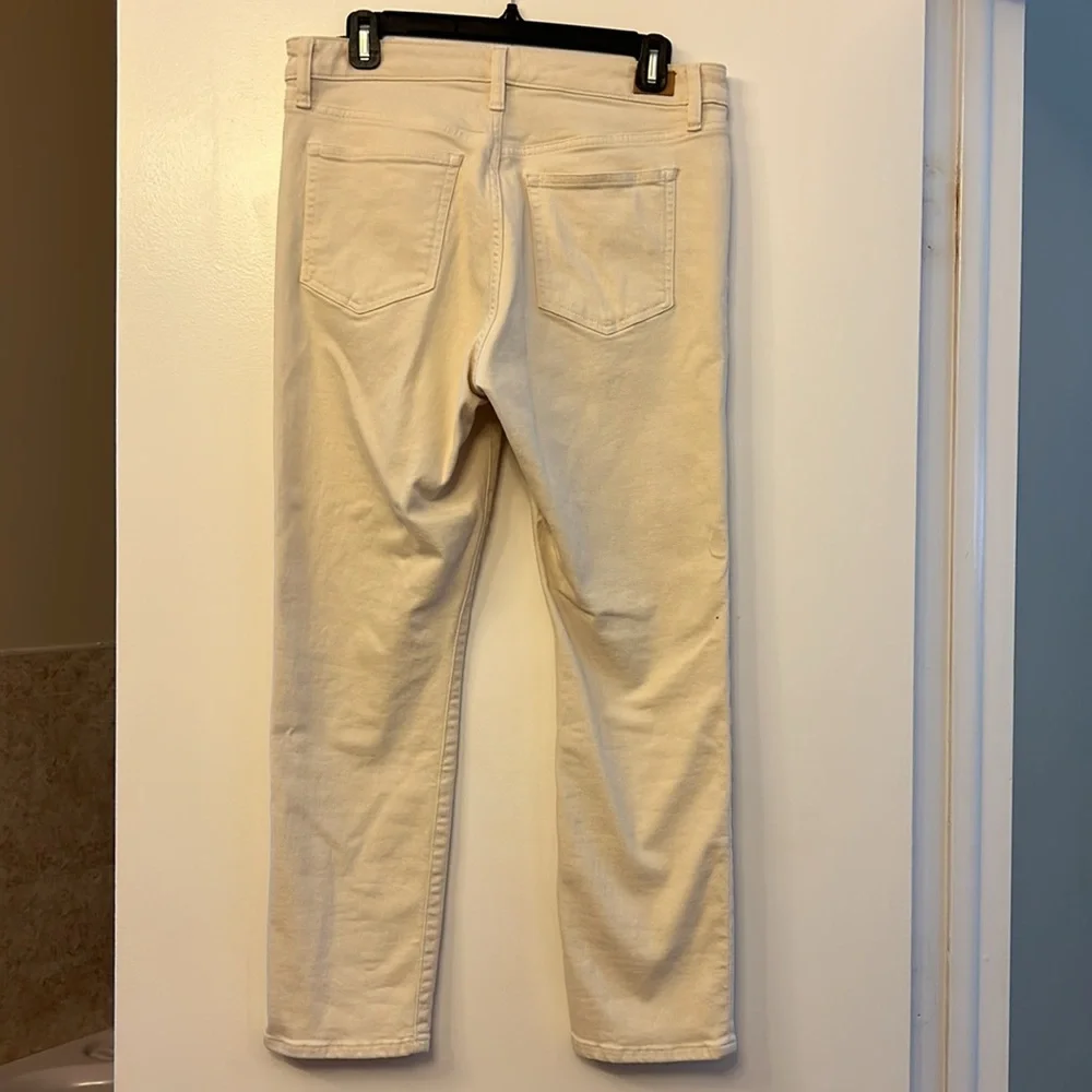 Lauren Ralph Lauren cream colored straight leg ankle length jean - Picture 3 of 3